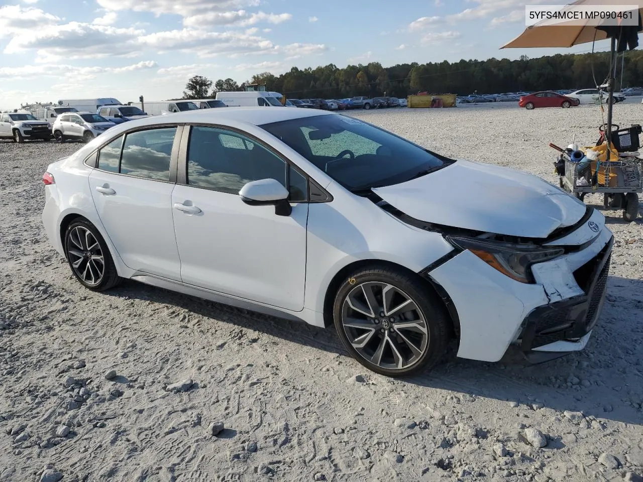 2021 Toyota Corolla Se VIN: 5YFS4MCE1MP090461 Lot: 78290334