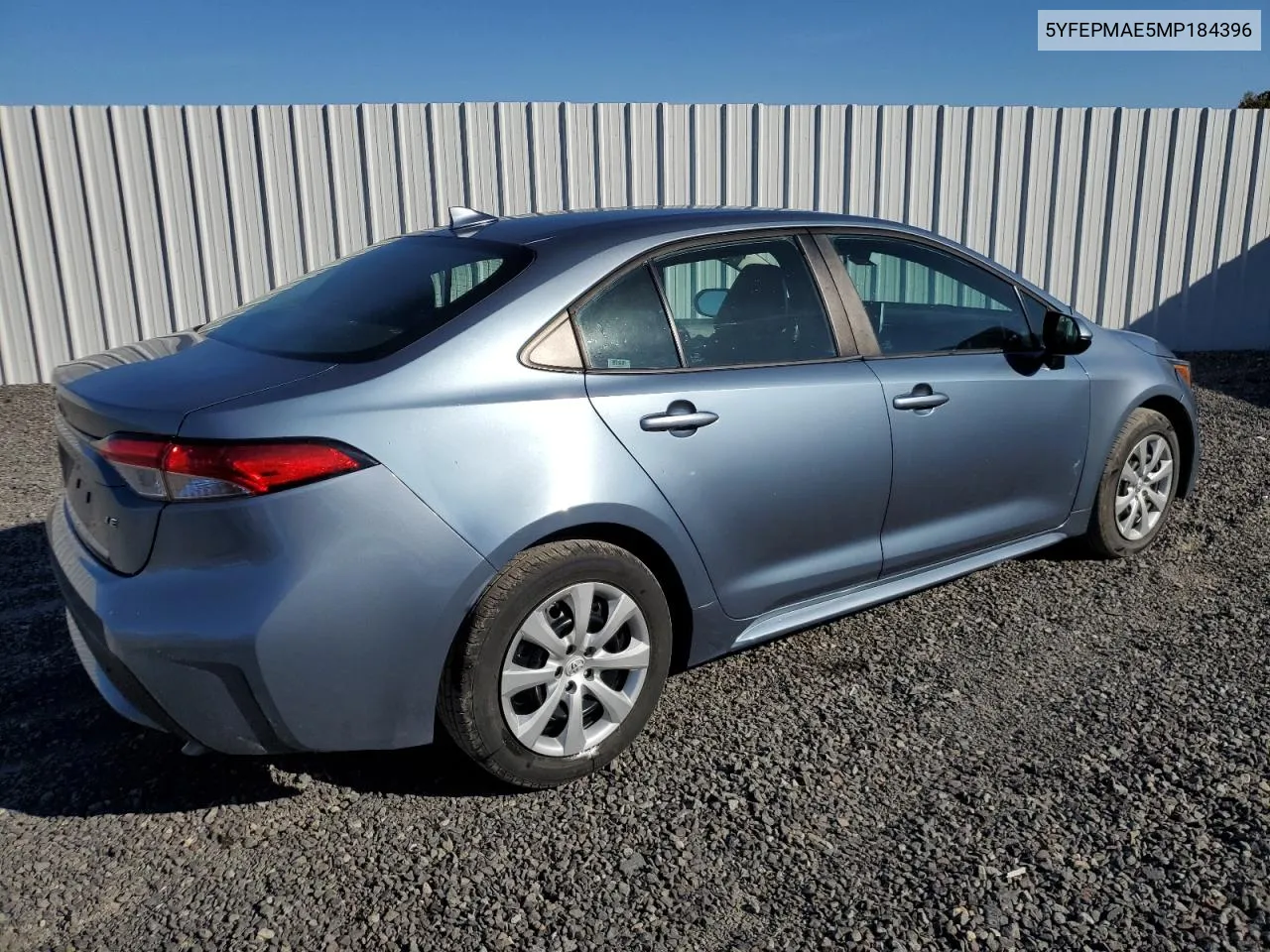 5YFEPMAE5MP184396 2021 Toyota Corolla Le