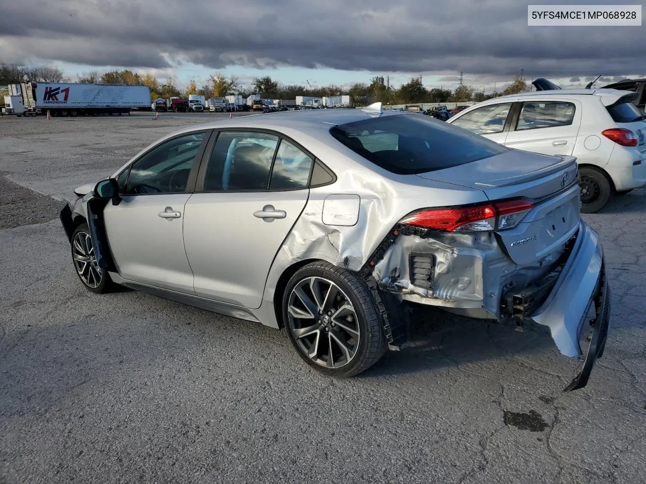 2021 Toyota Corolla Se VIN: 5YFS4MCE1MP068928 Lot: 78627024