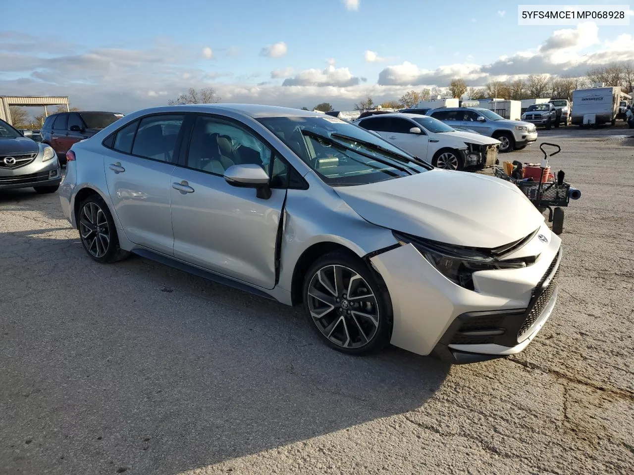 2021 Toyota Corolla Se VIN: 5YFS4MCE1MP068928 Lot: 78627024