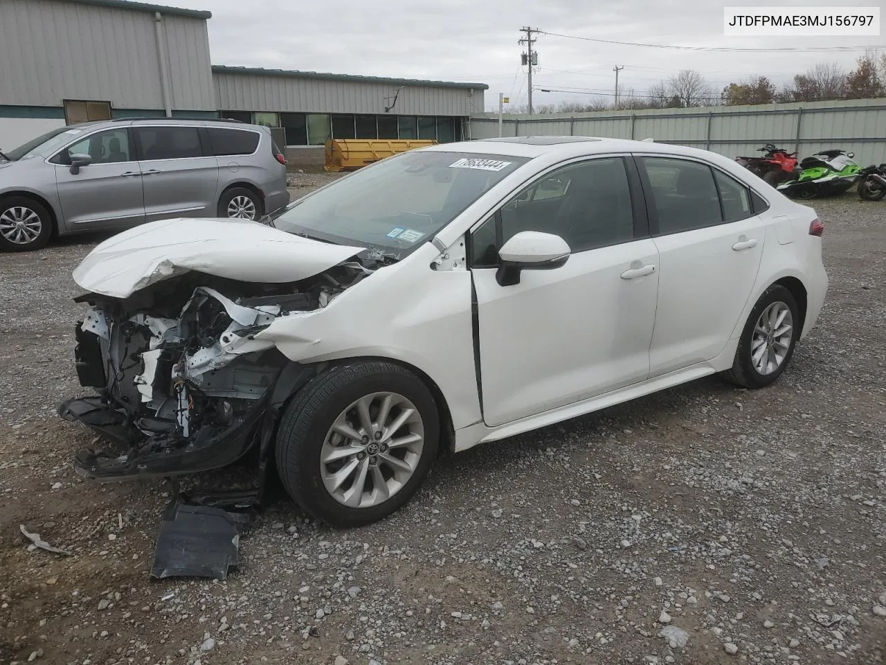 2021 Toyota Corolla Xle VIN: JTDFPMAE3MJ156797 Lot: 78633444