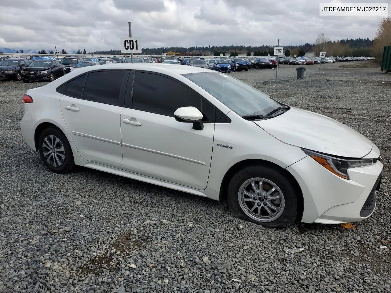 2021 Toyota Corolla Le VIN: JTDEAMDE1MJ022217 Lot: 78638564