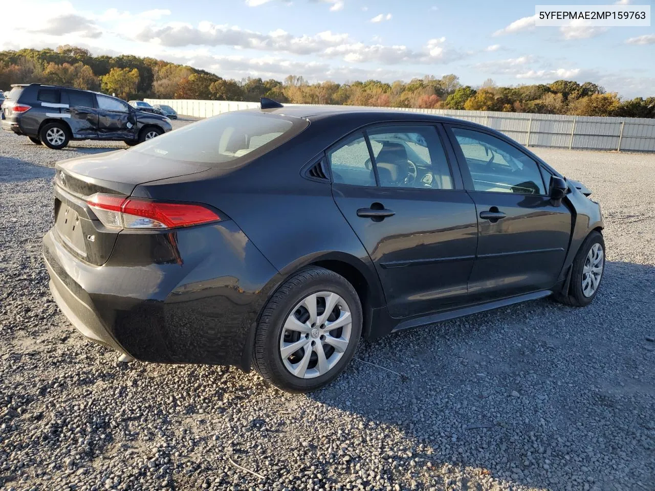 2021 Toyota Corolla Le VIN: 5YFEPMAE2MP159763 Lot: 78678744