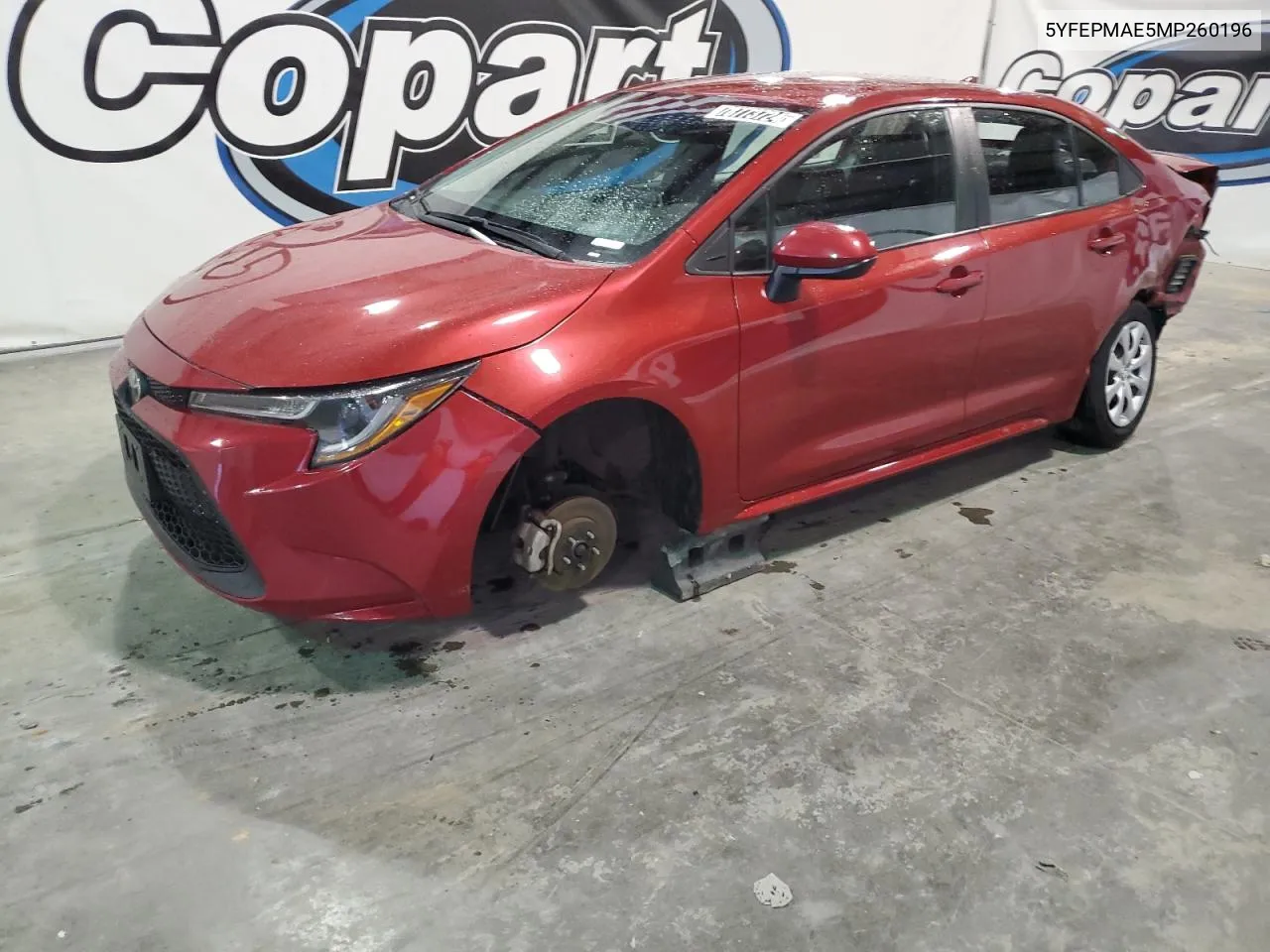 2021 Toyota Corolla Le VIN: 5YFEPMAE5MP260196 Lot: 78773724