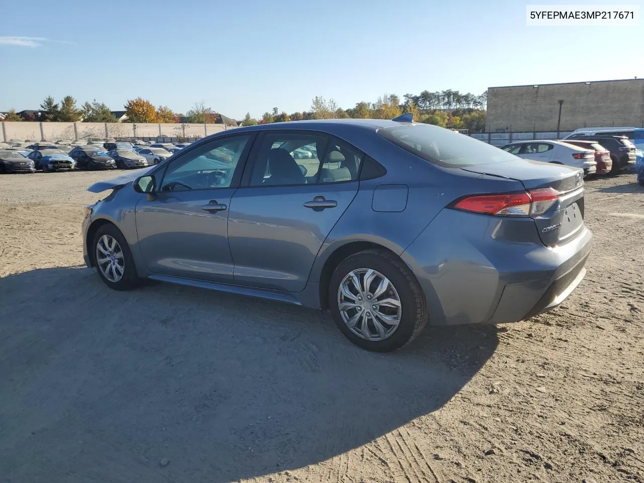 2021 Toyota Corolla Le VIN: 5YFEPMAE3MP217671 Lot: 78847364