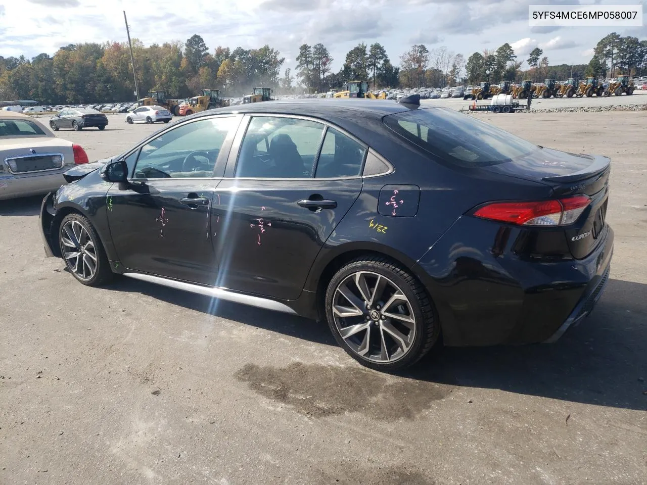 2021 Toyota Corolla Se VIN: 5YFS4MCE6MP058007 Lot: 78903214