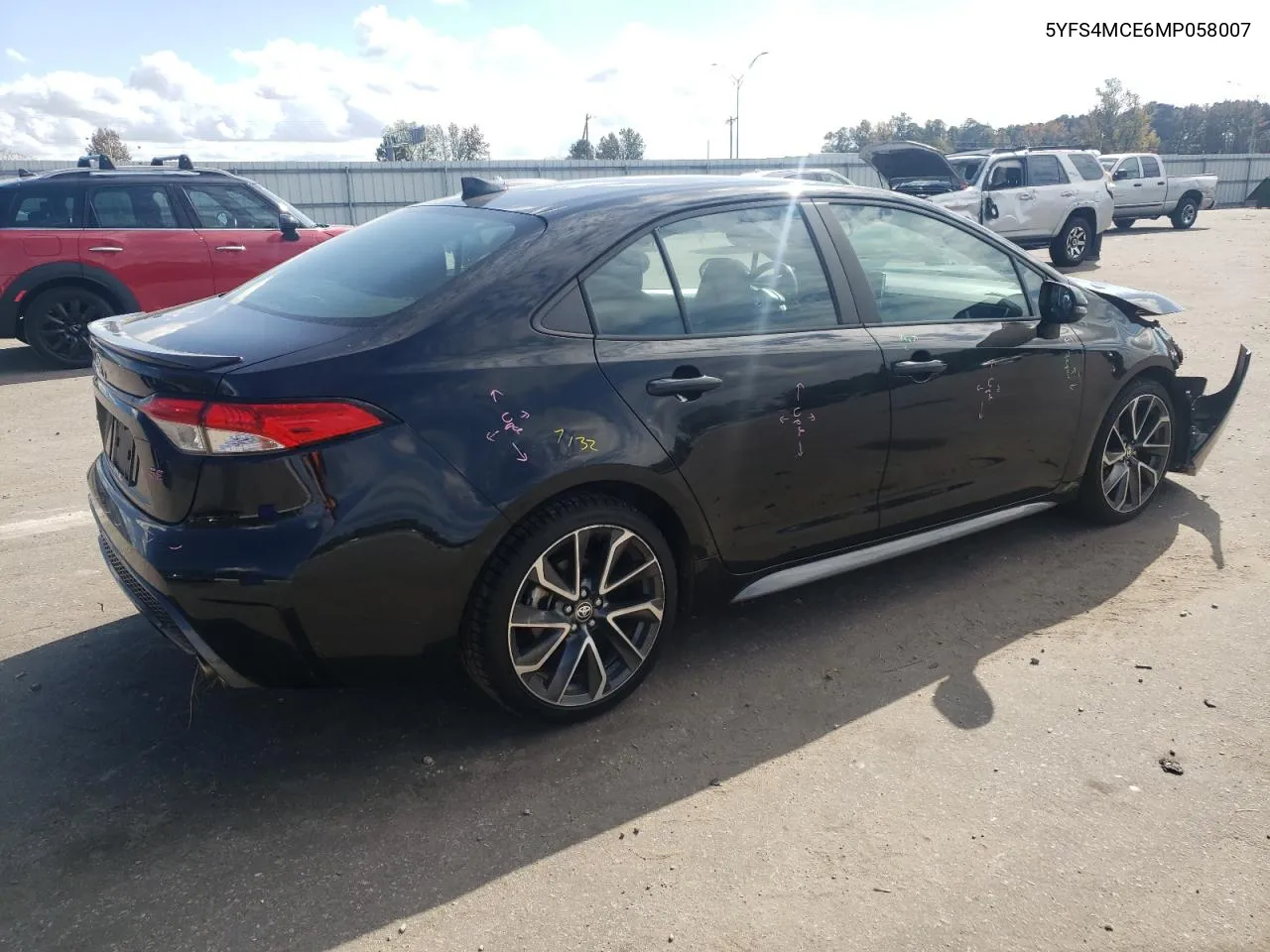 2021 Toyota Corolla Se VIN: 5YFS4MCE6MP058007 Lot: 78903214