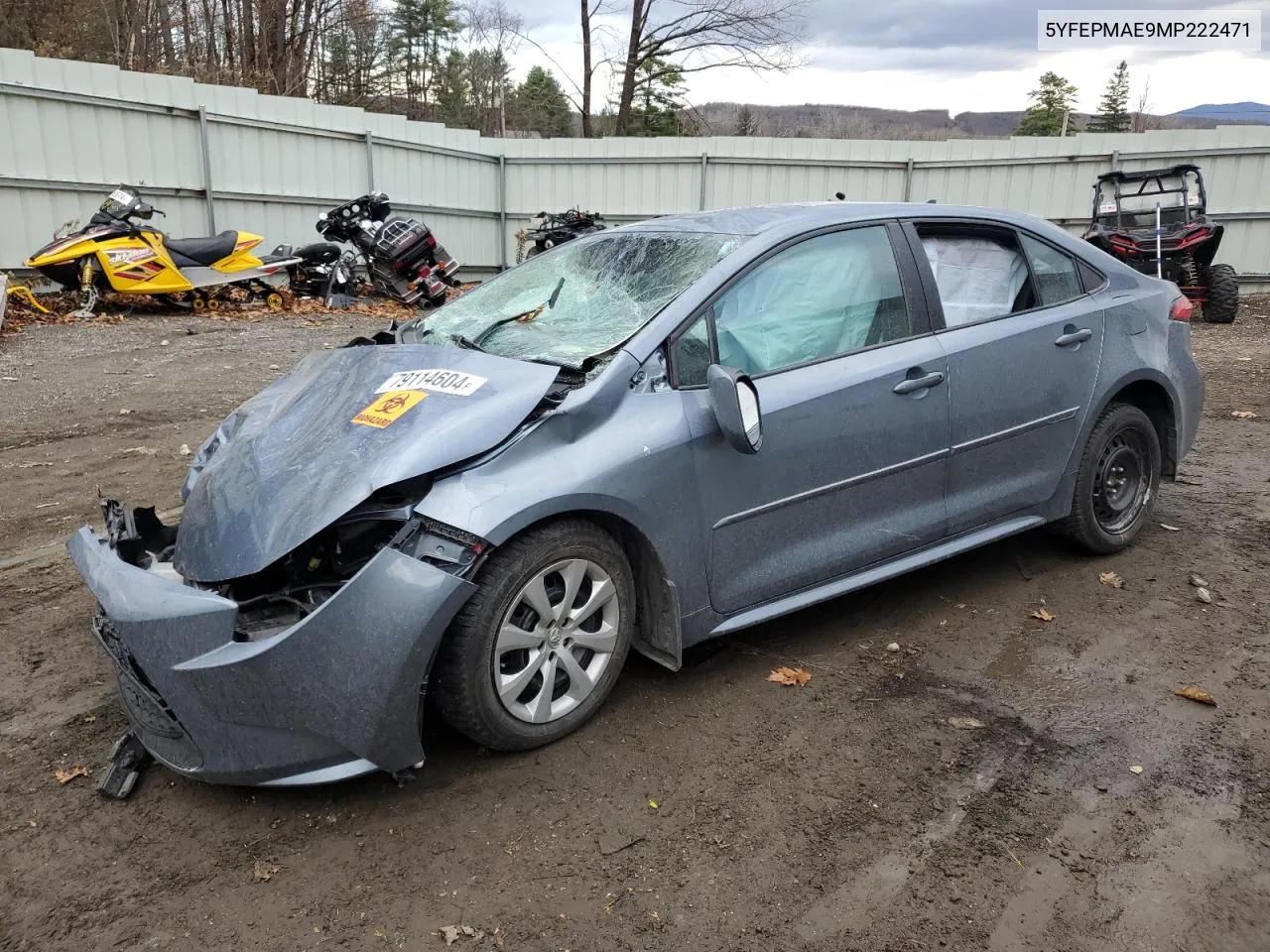 2021 Toyota Corolla Le VIN: 5YFEPMAE9MP222471 Lot: 79114604