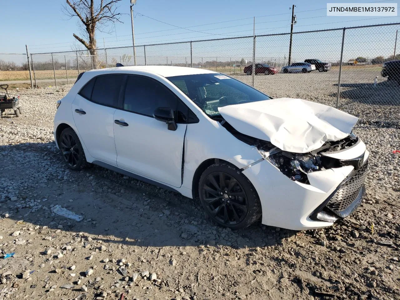 2021 Toyota Corolla Se VIN: JTND4MBE1M3137972 Lot: 79172994