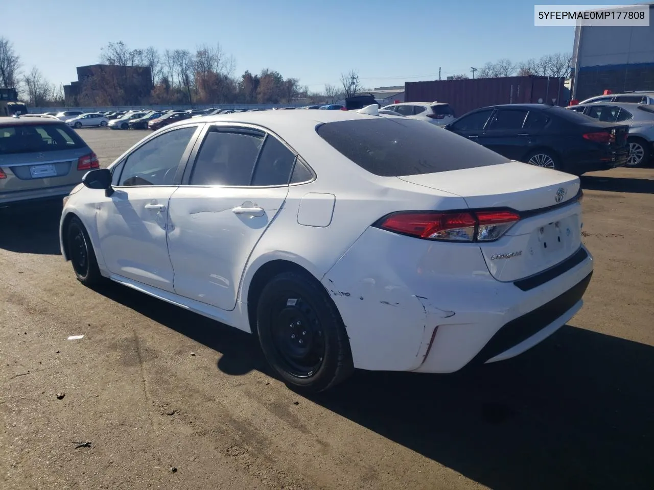 2021 Toyota Corolla Le VIN: 5YFEPMAE0MP177808 Lot: 79203054