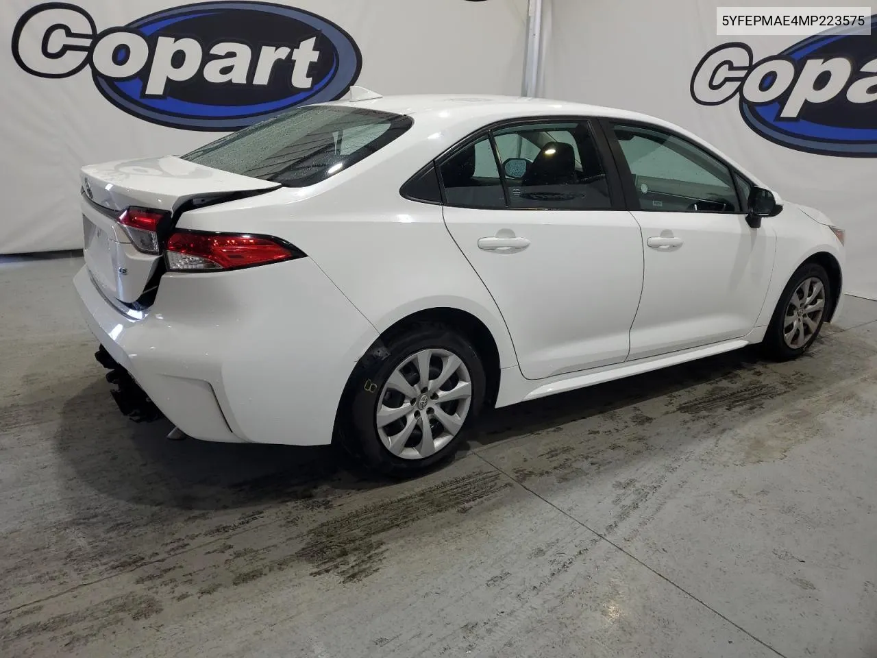 2021 Toyota Corolla Le VIN: 5YFEPMAE4MP223575 Lot: 79559654