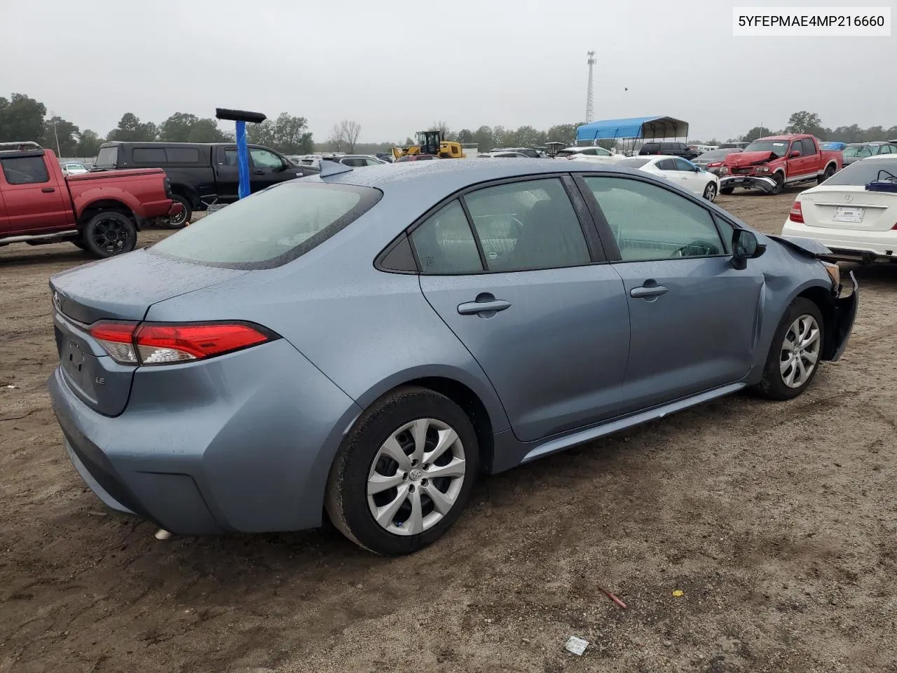 2021 Toyota Corolla Le VIN: 5YFEPMAE4MP216660 Lot: 79911154