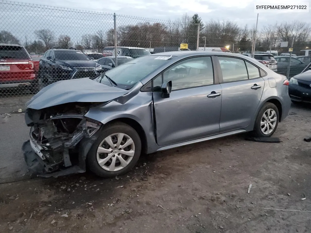 2021 Toyota Corolla Le VIN: 5YFEPMAE5MP271022 Lot: 80919714