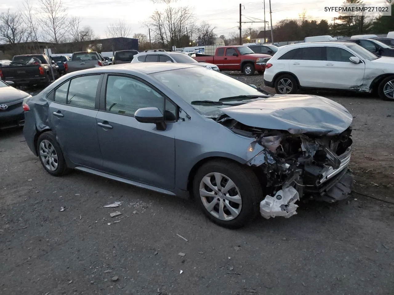 2021 Toyota Corolla Le VIN: 5YFEPMAE5MP271022 Lot: 80919714