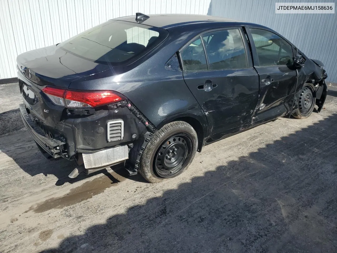 JTDEPMAE6MJ158636 2021 Toyota Corolla Le