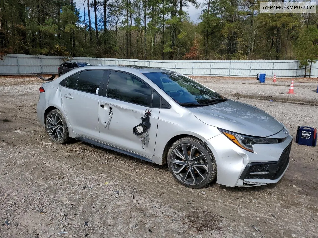 2021 Toyota Corolla Se VIN: 5YFP4MCEXMP077052 Lot: 81042624