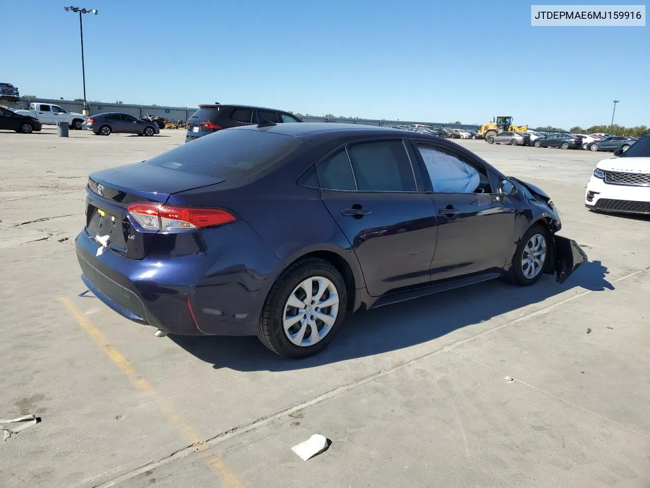 2021 Toyota Corolla Le VIN: JTDEPMAE6MJ159916 Lot: 81074224