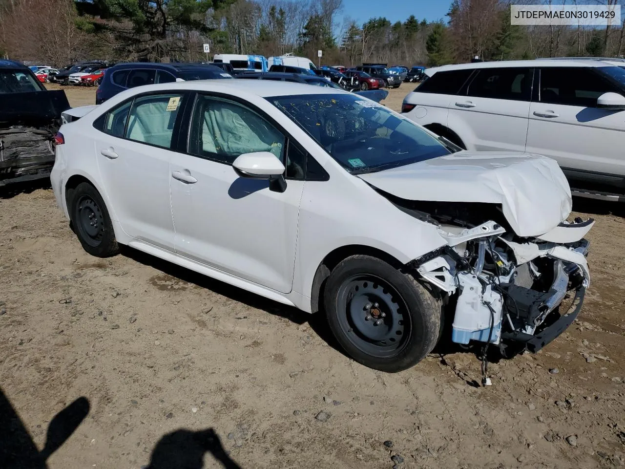 2022 Toyota Corolla Le VIN: JTDEPMAE0N3019429 Lot: 50854094