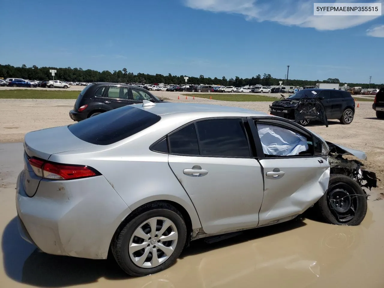 2022 Toyota Corolla Le VIN: 5YFEPMAE8NP355515 Lot: 51898644