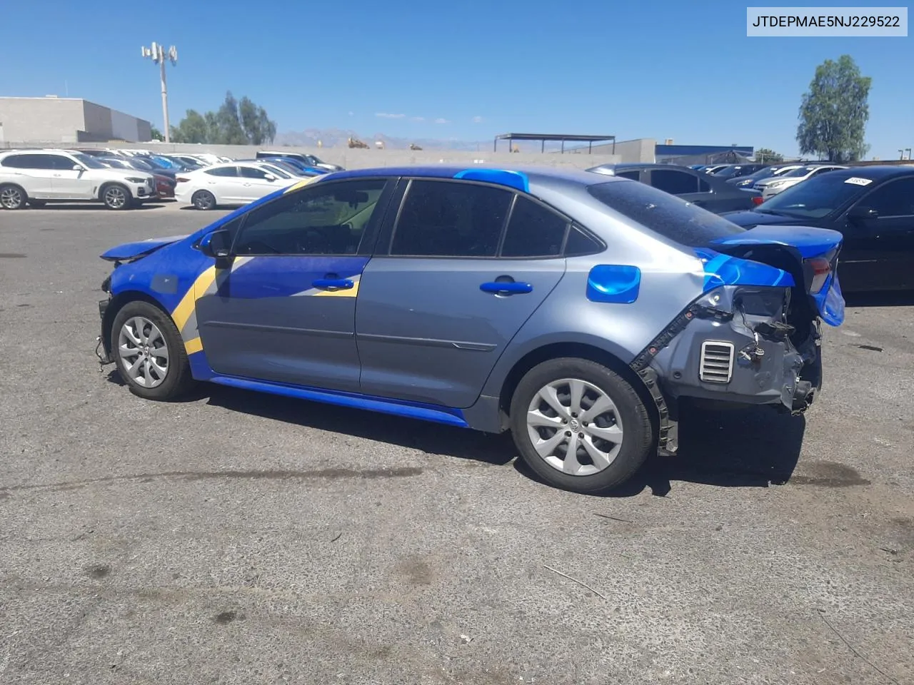 2022 Toyota Corolla Le VIN: JTDEPMAE5NJ229522 Lot: 55333514