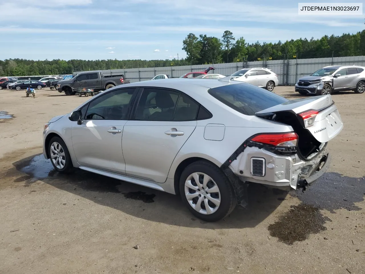 2022 Toyota Corolla Le VIN: JTDEPMAE1N3023697 Lot: 57288124