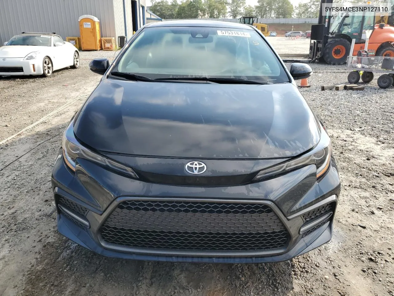 2022 Toyota Corolla Se VIN: 5YFS4MCE3NP127110 Lot: 57531814