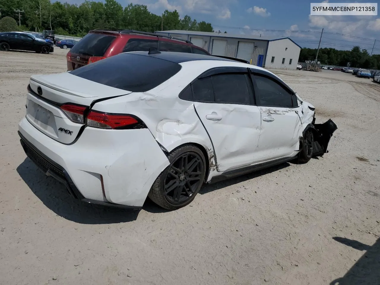 2022 Toyota Corolla Se VIN: 5YFM4MCE8NP121358 Lot: 60087914