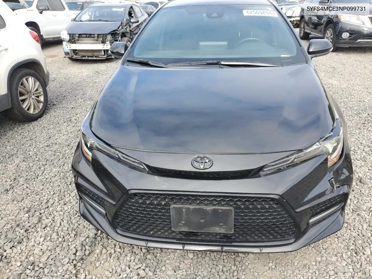 2022 Toyota Corolla Se VIN: 5YFS4MCE3NP099731 Lot: 62569894