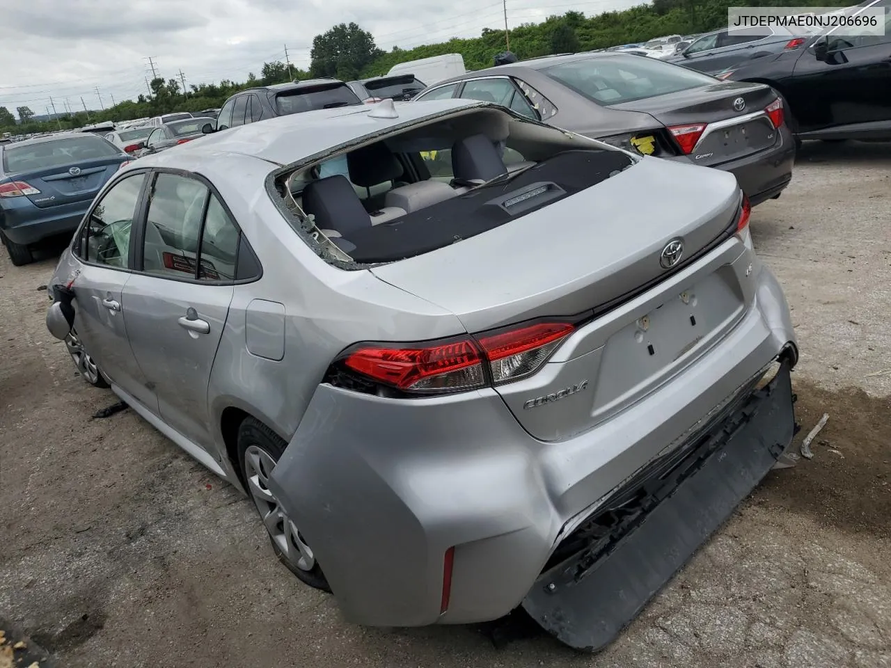 2022 Toyota Corolla Le VIN: JTDEPMAE0NJ206696 Lot: 65584894