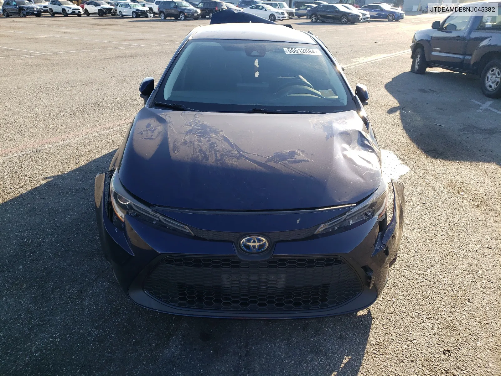 2022 Toyota Corolla Le VIN: JTDEAMDE8NJ045382 Lot: 65612694