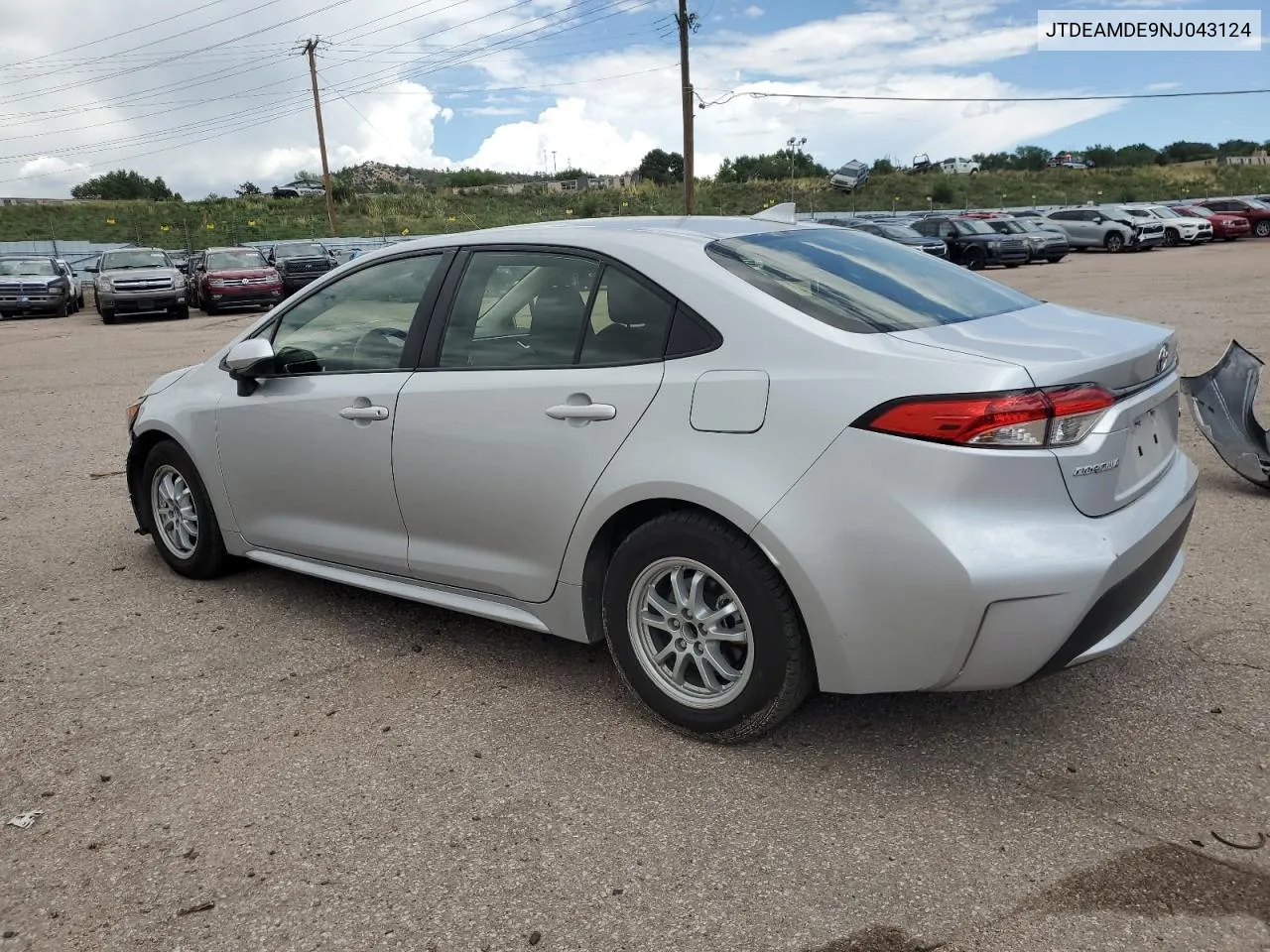 2022 Toyota Corolla Le VIN: JTDEAMDE9NJ043124 Lot: 67573534