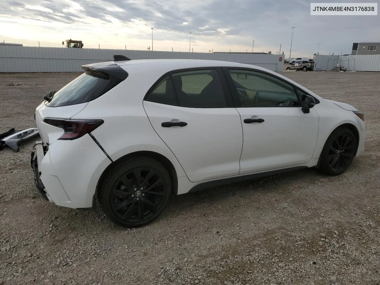 2022 Toyota Corolla Se VIN: JTNK4MBE4N3176838 Lot: 69045224