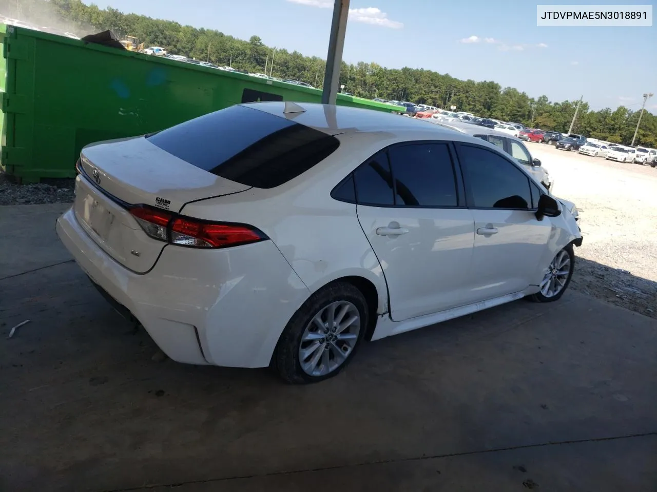 2022 Toyota Corolla Le VIN: JTDVPMAE5N3018891 Lot: 69201454