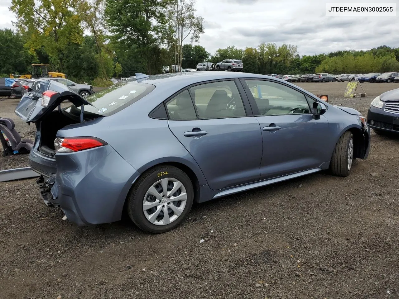 2022 Toyota Corolla Le VIN: JTDEPMAE0N3002565 Lot: 69615904