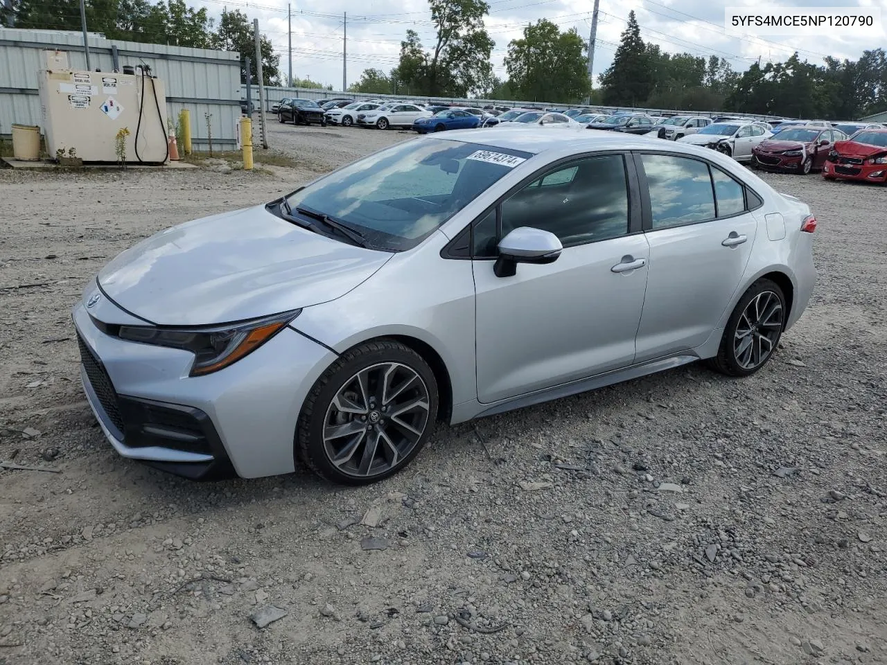 2022 Toyota Corolla Se VIN: 5YFS4MCE5NP120790 Lot: 69674374