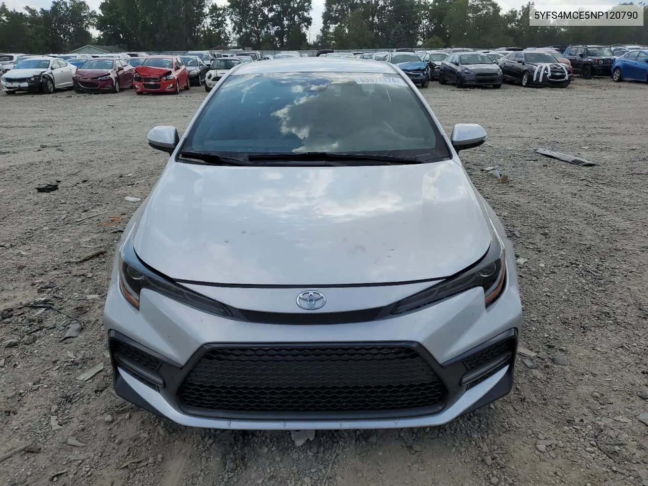 2022 Toyota Corolla Se VIN: 5YFS4MCE5NP120790 Lot: 69674374