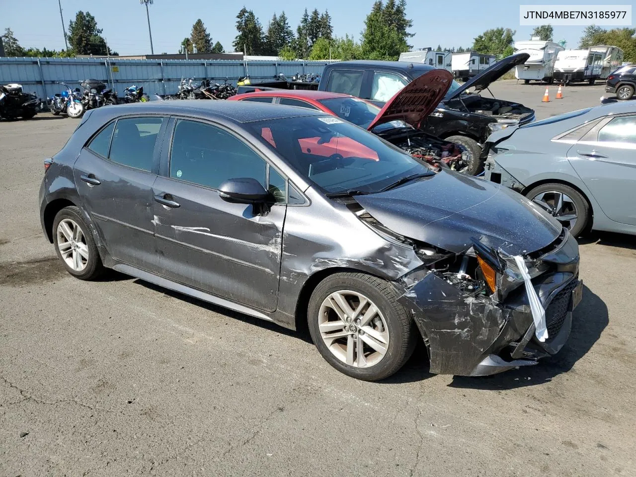 2022 Toyota Corolla Se VIN: JTND4MBE7N3185977 Lot: 69764254