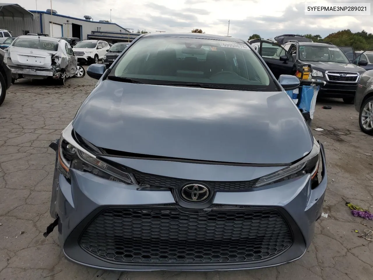 2022 Toyota Corolla Le VIN: 5YFEPMAE3NP289021 Lot: 69959674