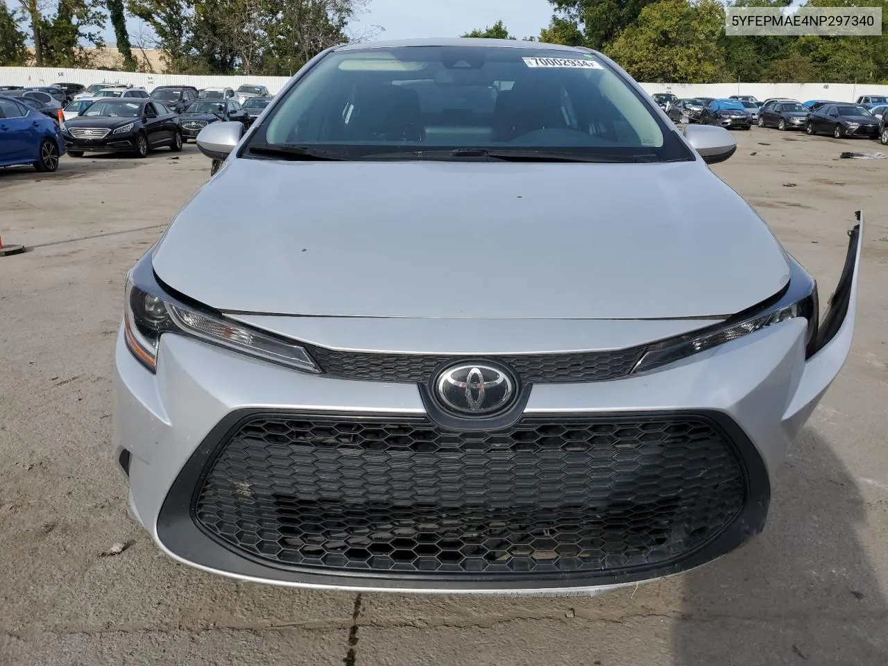 2022 Toyota Corolla Le VIN: 5YFEPMAE4NP297340 Lot: 70002934