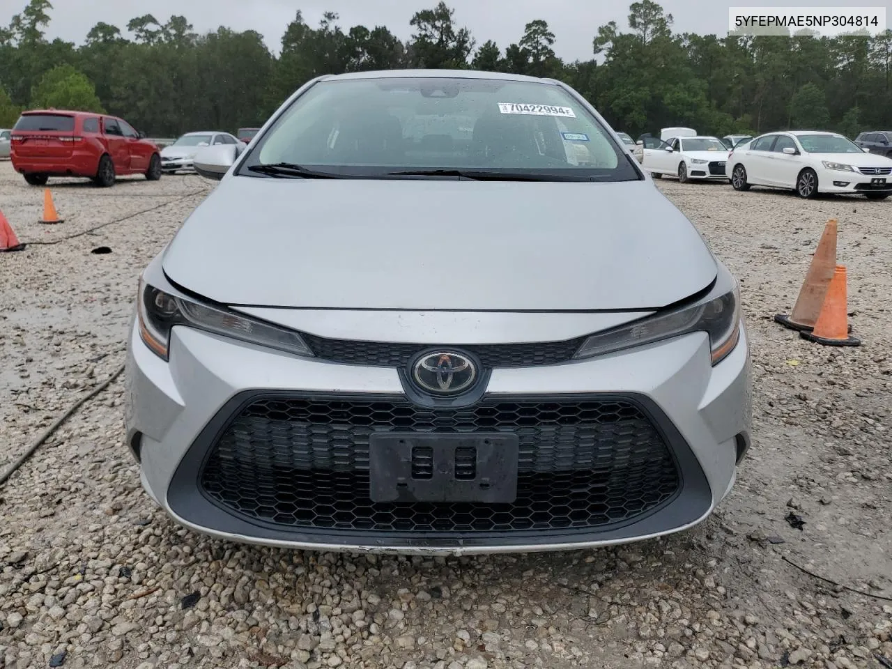 2022 Toyota Corolla Le VIN: 5YFEPMAE5NP304814 Lot: 70422994