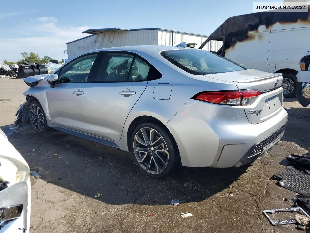 2022 Toyota Corolla Se VIN: JTDS4MCE6N3509222 Lot: 70429244