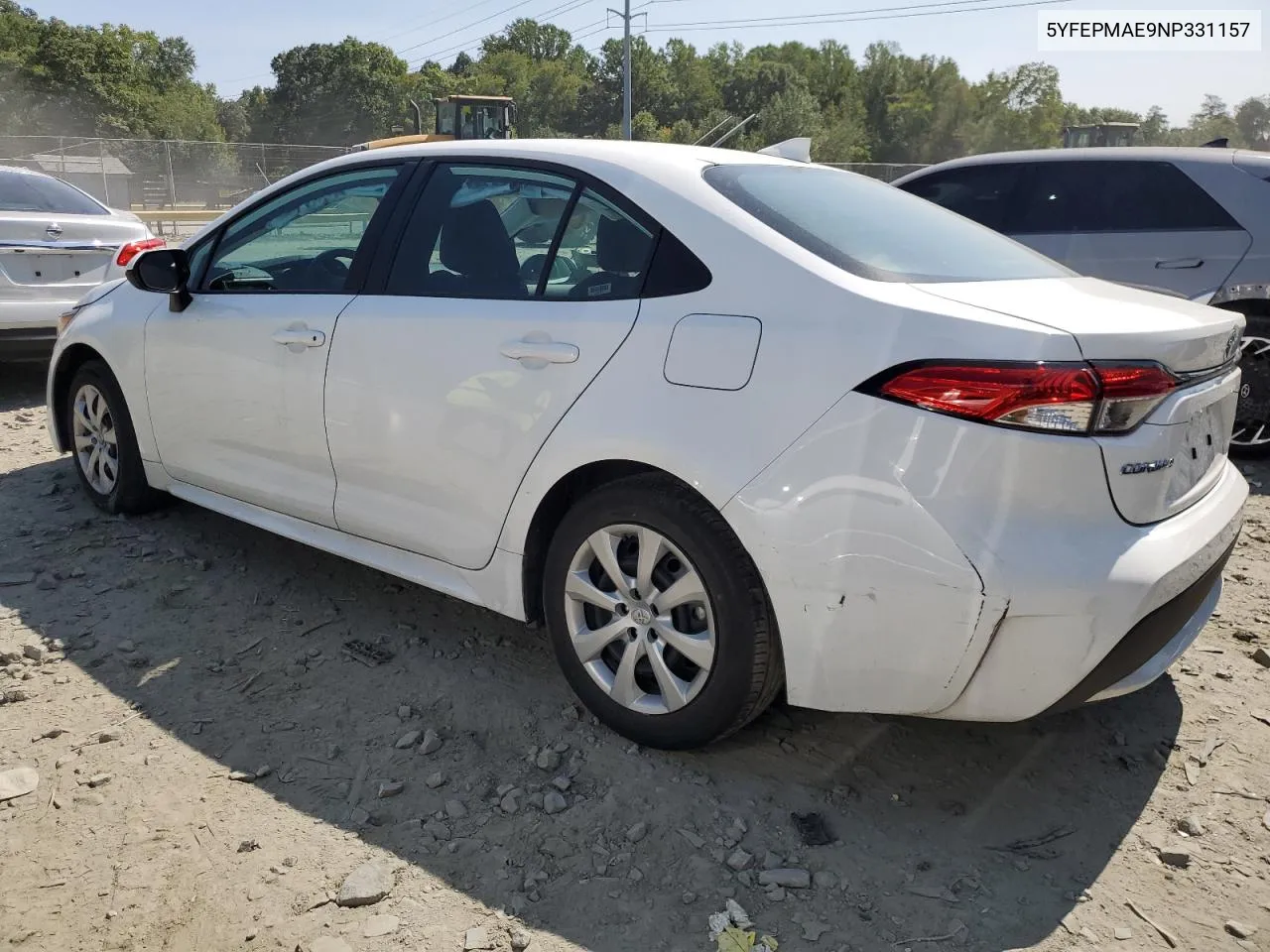 2022 Toyota Corolla Le VIN: 5YFEPMAE9NP331157 Lot: 70614114