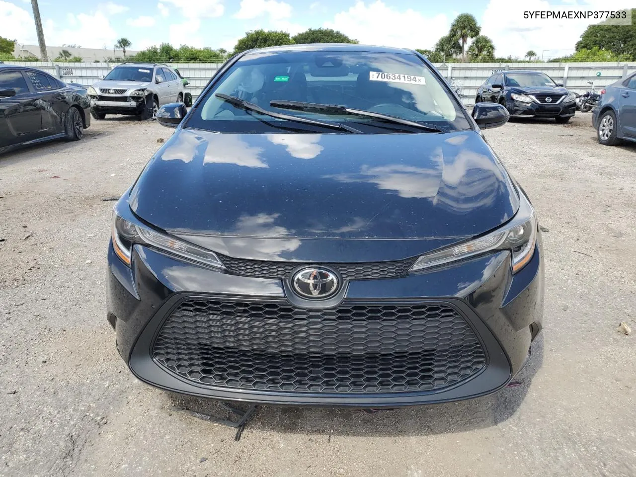 2022 Toyota Corolla Le VIN: 5YFEPMAEXNP377533 Lot: 70634194