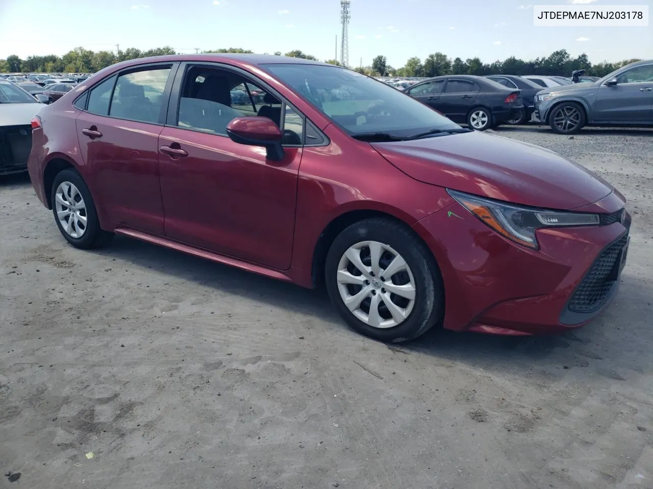 2022 Toyota Corolla Le VIN: JTDEPMAE7NJ203178 Lot: 70709894