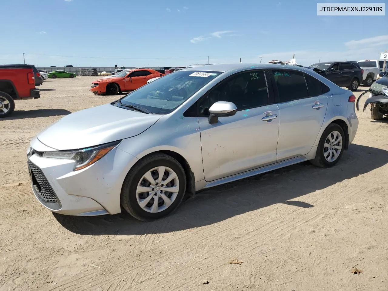 2022 Toyota Corolla Le VIN: JTDEPMAEXNJ229189 Lot: 70892664