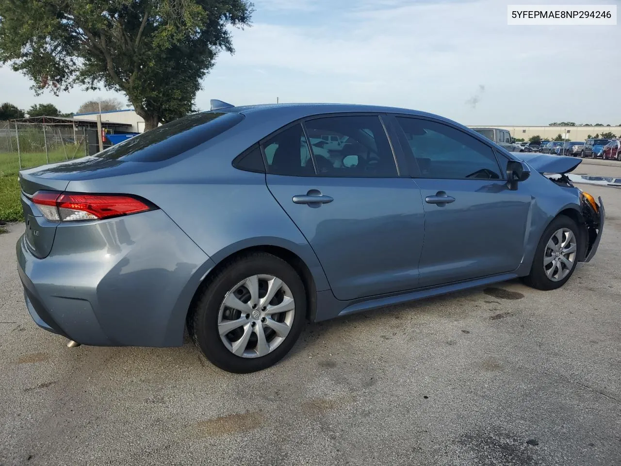 2022 Toyota Corolla Le VIN: 5YFEPMAE8NP294246 Lot: 71207064