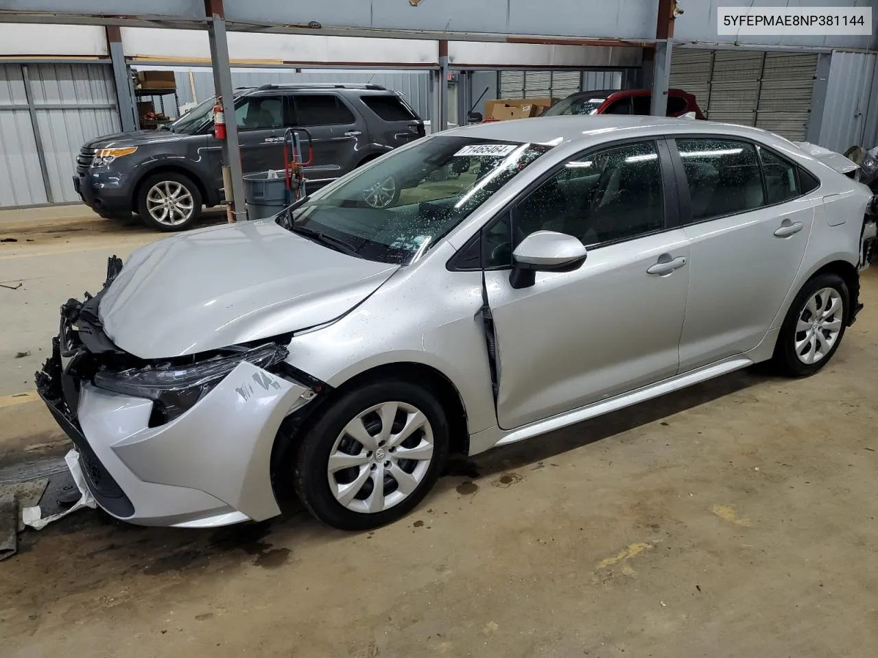 2022 Toyota Corolla Le VIN: 5YFEPMAE8NP381144 Lot: 71465464