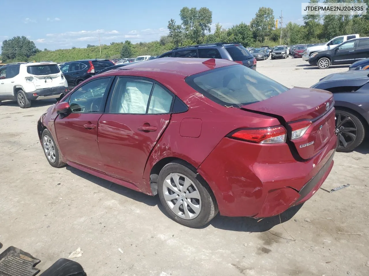 2022 Toyota Corolla Le VIN: JTDEPMAE2NJ204335 Lot: 71830144