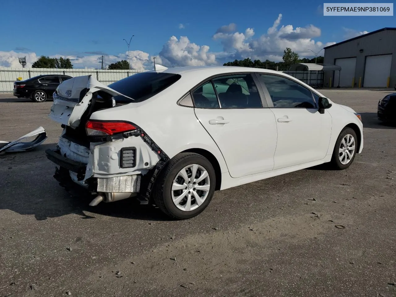 2022 Toyota Corolla Le VIN: 5YFEPMAE9NP381069 Lot: 72379414