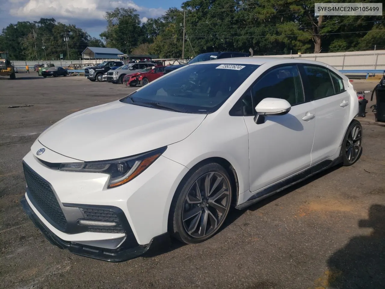 2022 Toyota Corolla Se VIN: 5YFS4MCE2NP105499 Lot: 73822624